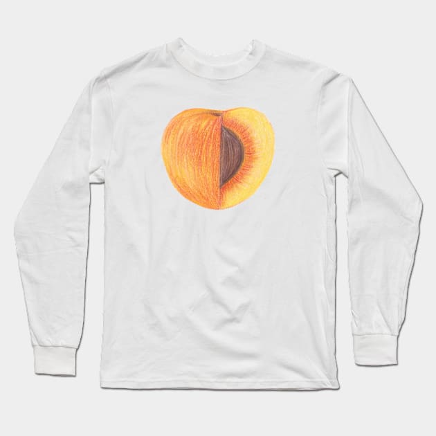 Apricot Long Sleeve T-Shirt by Jean Creative